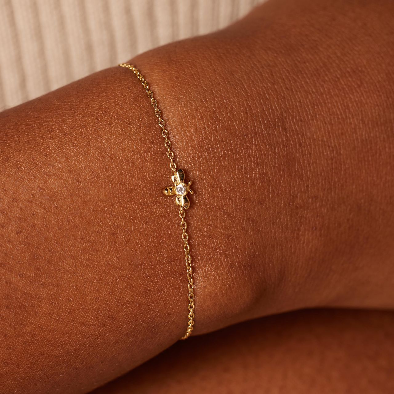 Zilveren goldplated armband voor dames