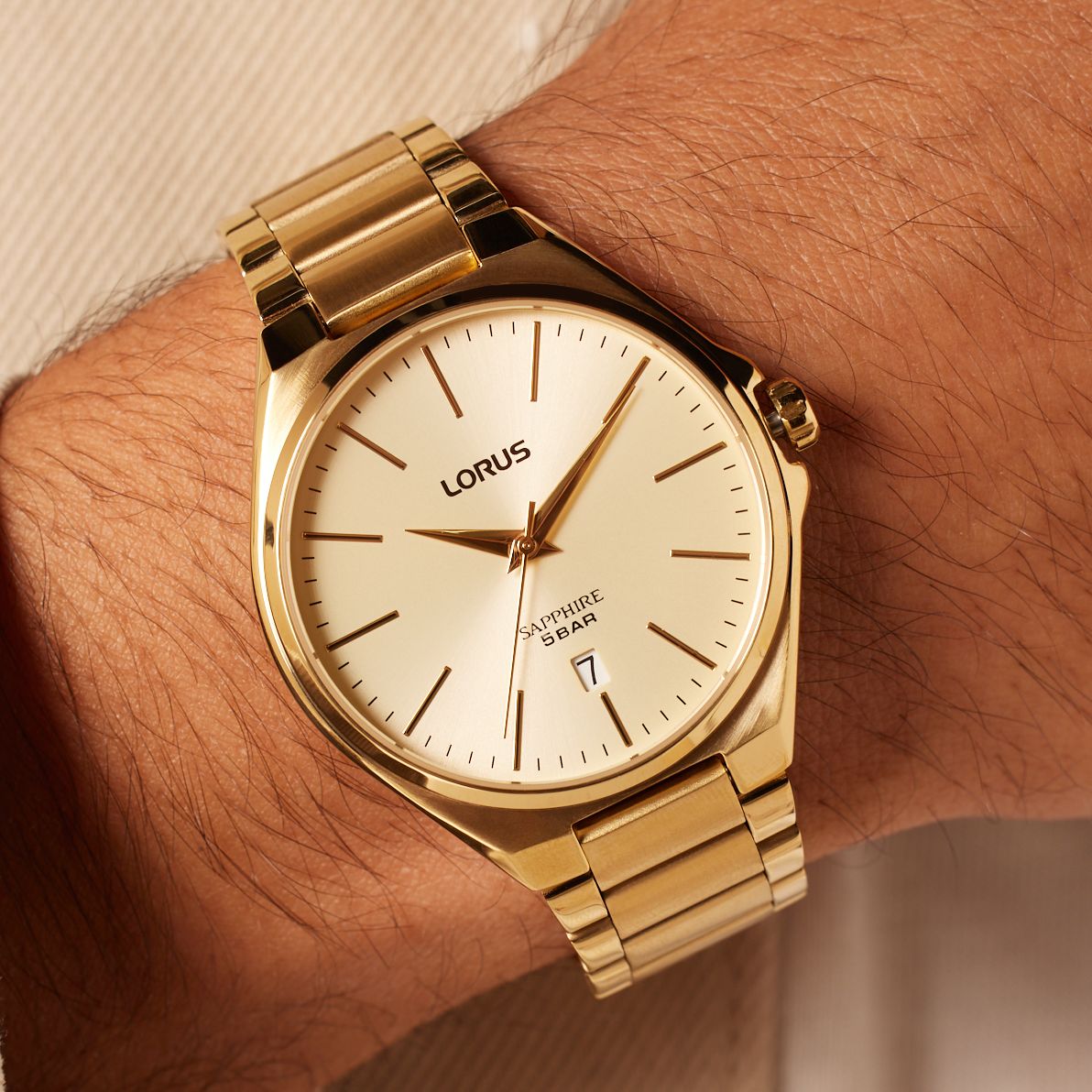 Lorus herenhorloge goudkleurig RS950DX9