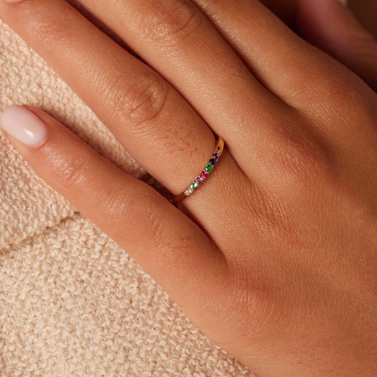 Ring, 585 Gold, Diamant (0,025 kt)
