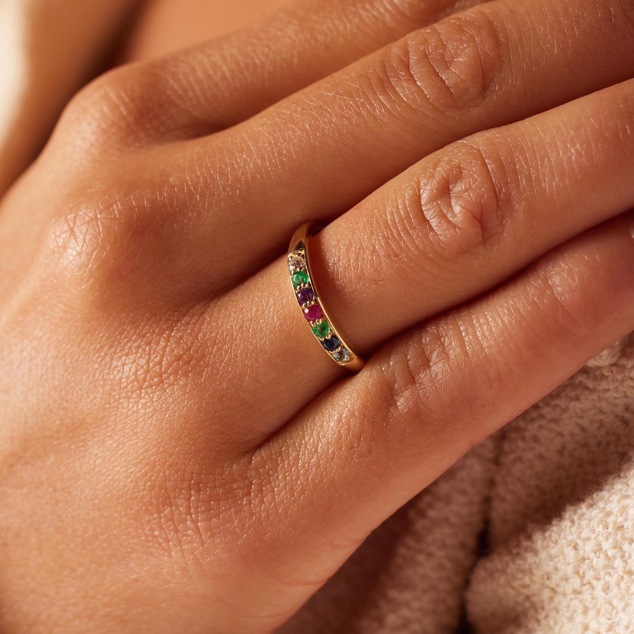 Ring, 585 Gold, Diamant (0,03 ct)