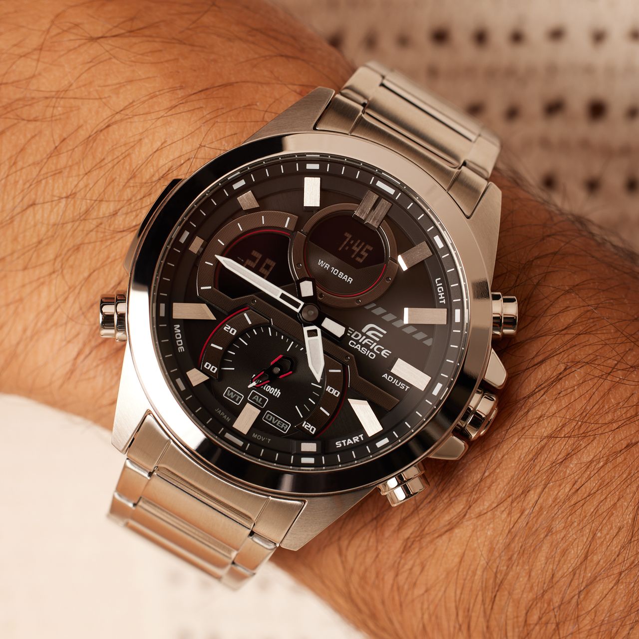 Edifice horloge stainless steel band ECB-30D-1AEF
