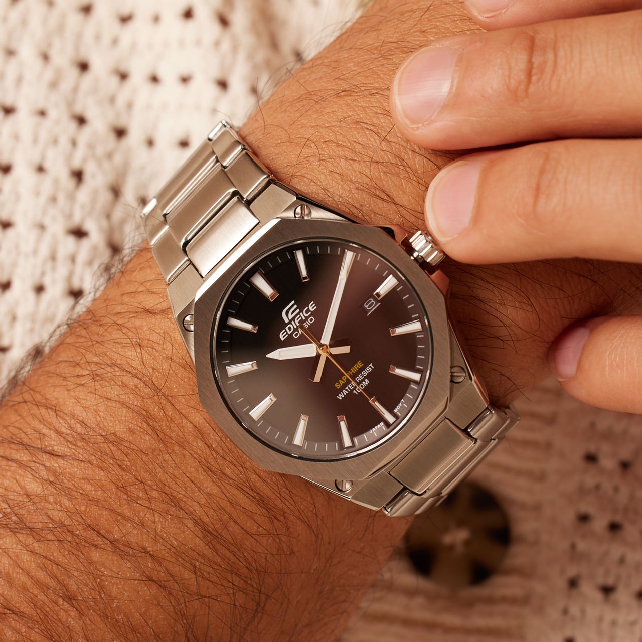 Edifice horloge stalen band EFR-S108D-1AVUEF