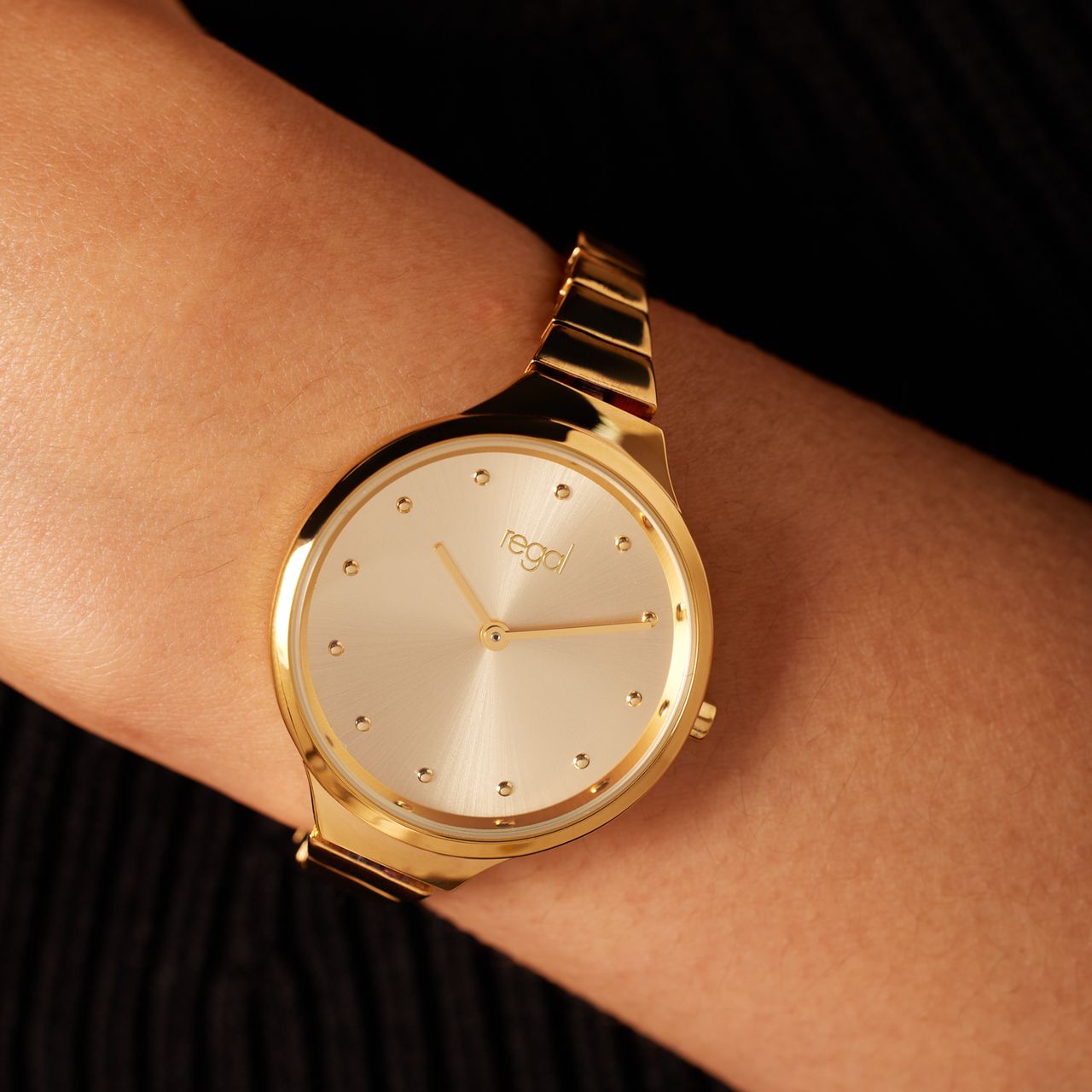 Regal Armbanduhr für Damen, goldfarben