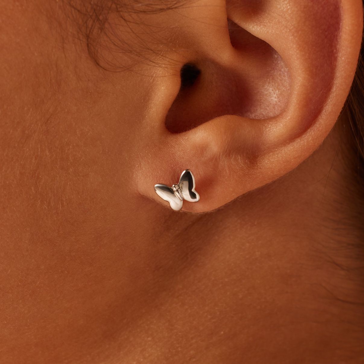 Ohrstecker für Kinder aus 925er Silber, Schmetterling