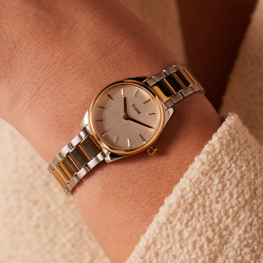 CLUSE – Armbanduhr für Damen „Féroce Mini“ aus zweifarbigem Edelstahl