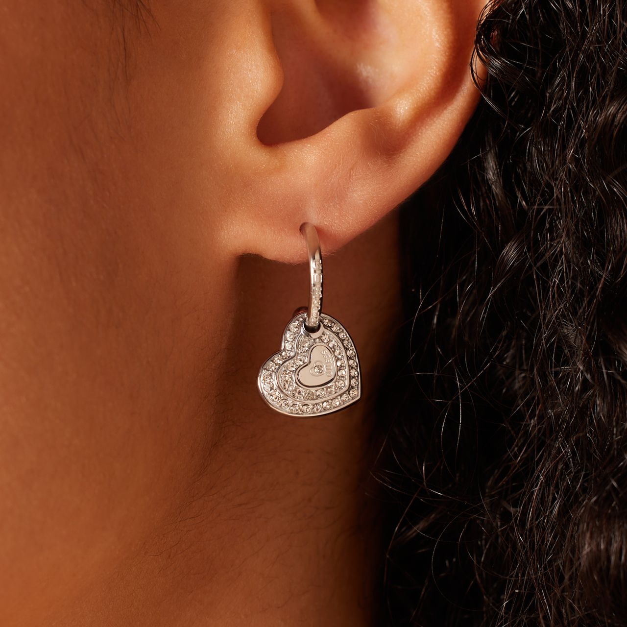 Guess stainless steel oorringen AMAMI