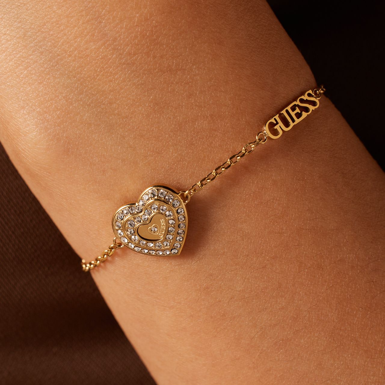 Guess stainless steel goldplated armband AMAMI