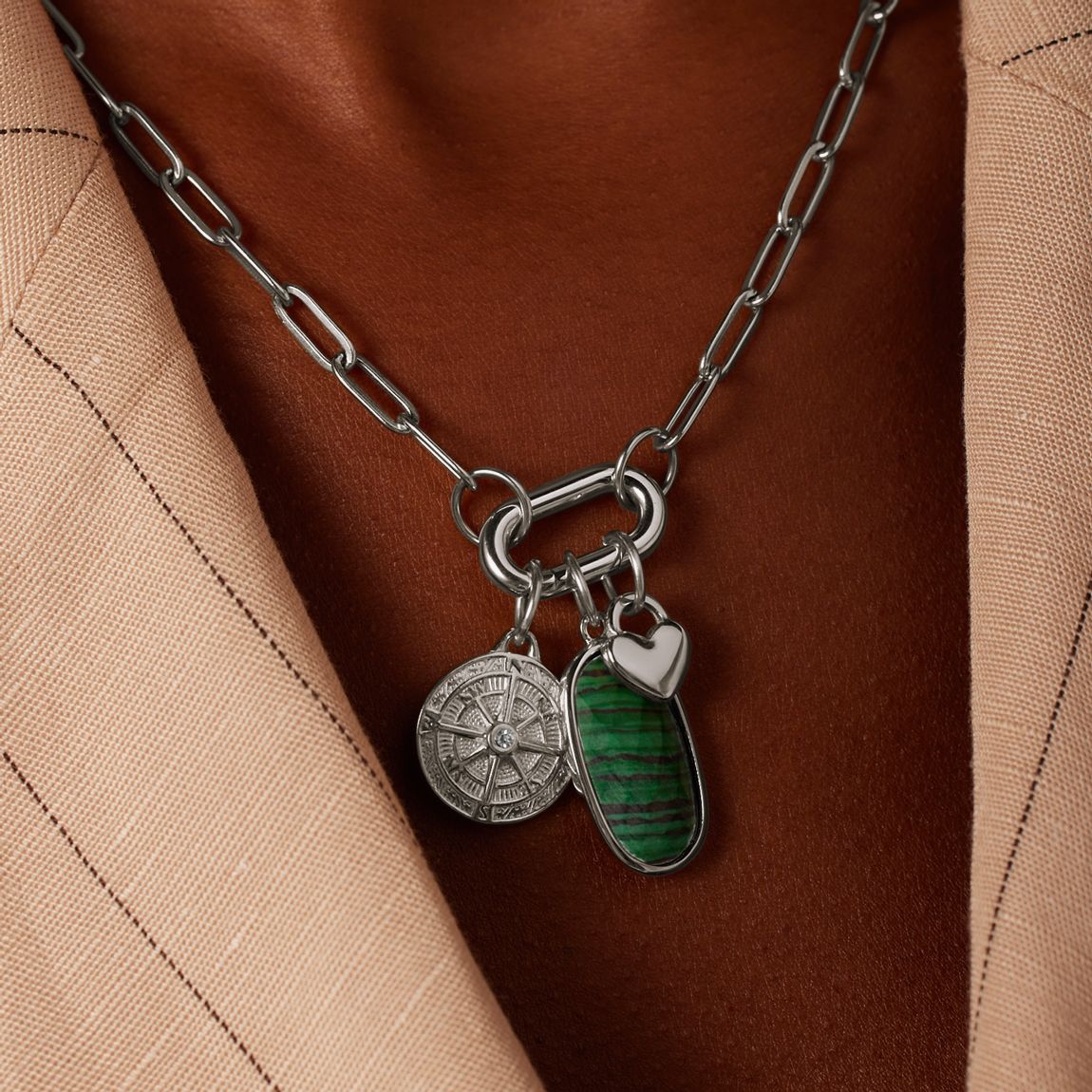 Charm aus Edelstahl, Herz