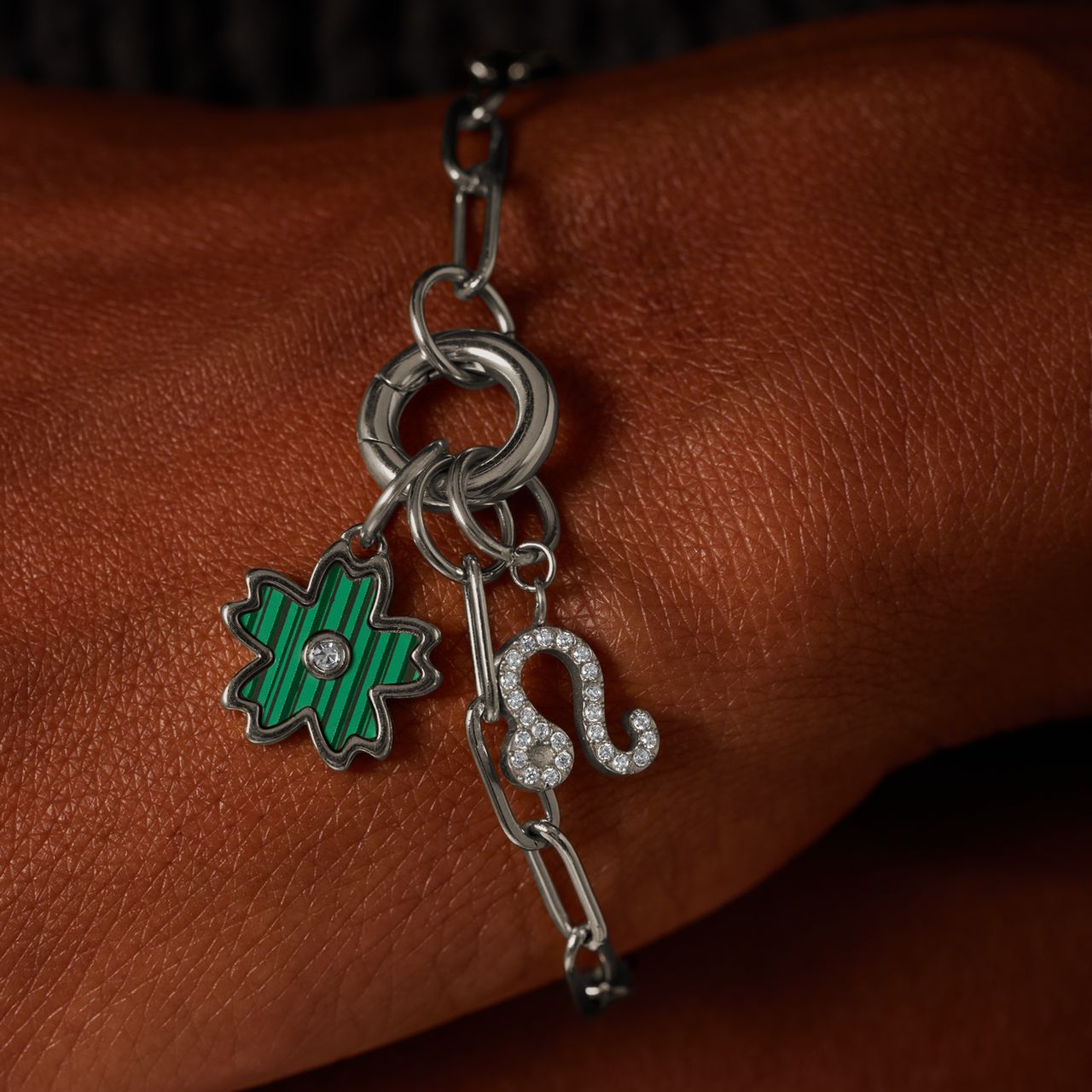 Charm aus Edelstahl, Löwe