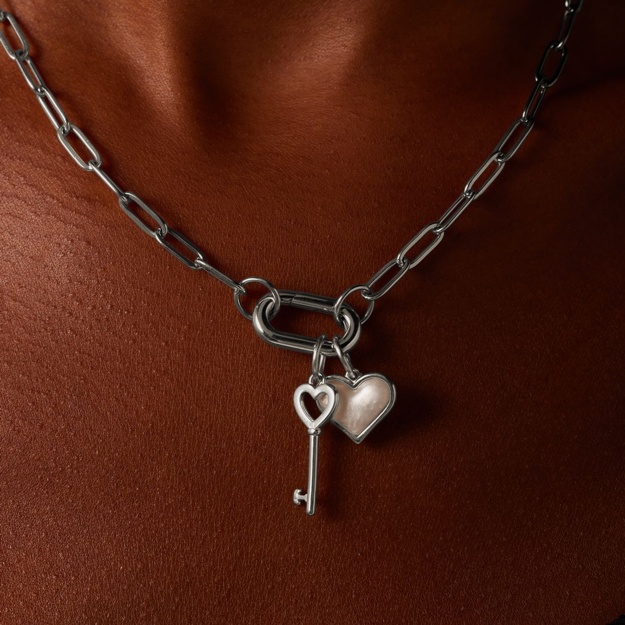 Charm aus Edelstahl, Herz