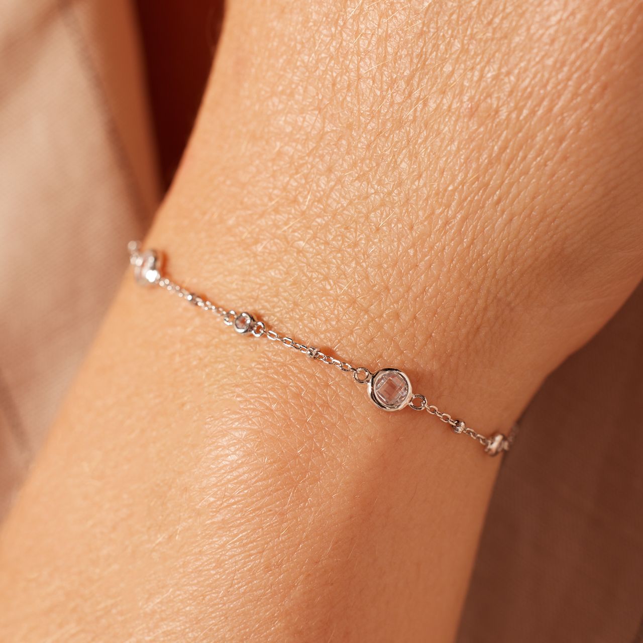 Armband aus 925er Silber, Zirkonia