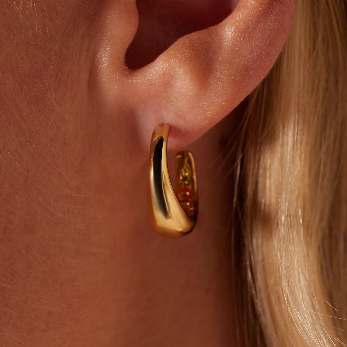 Zilveren goldplated oorringen voor dames