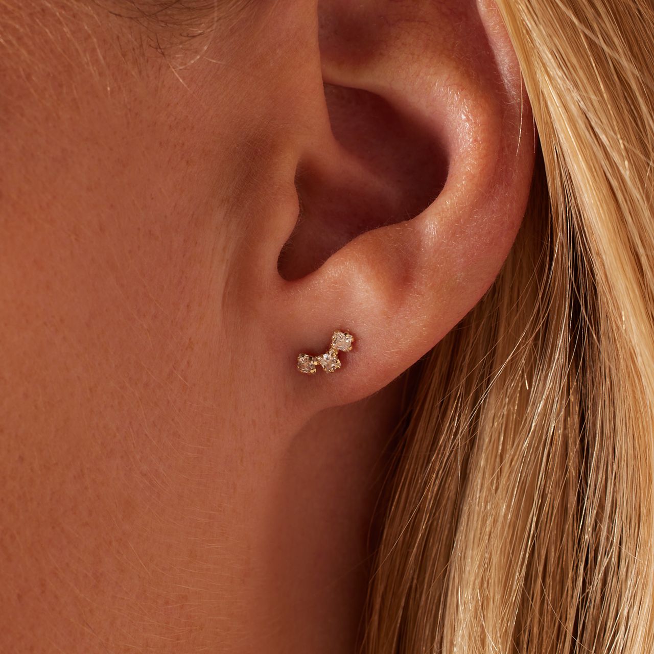 Ohrringe aus 375er Gold mit Zirkonia