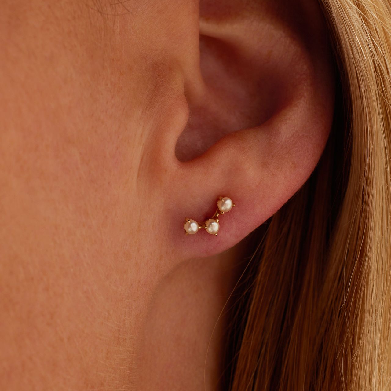 Ohrringe aus 585er Gelbgold mit Perle