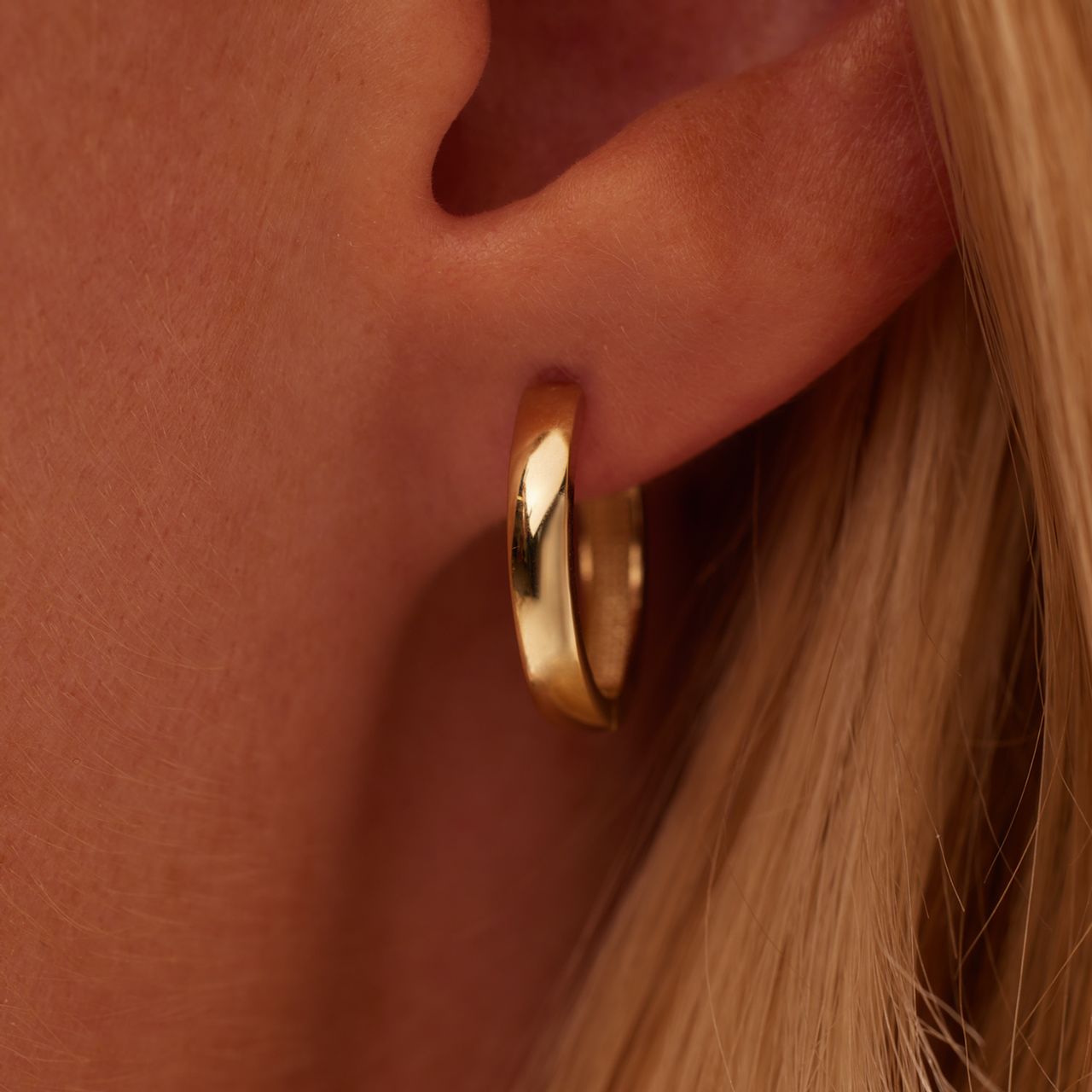 14 karaat gouden oorringen 16,5mm