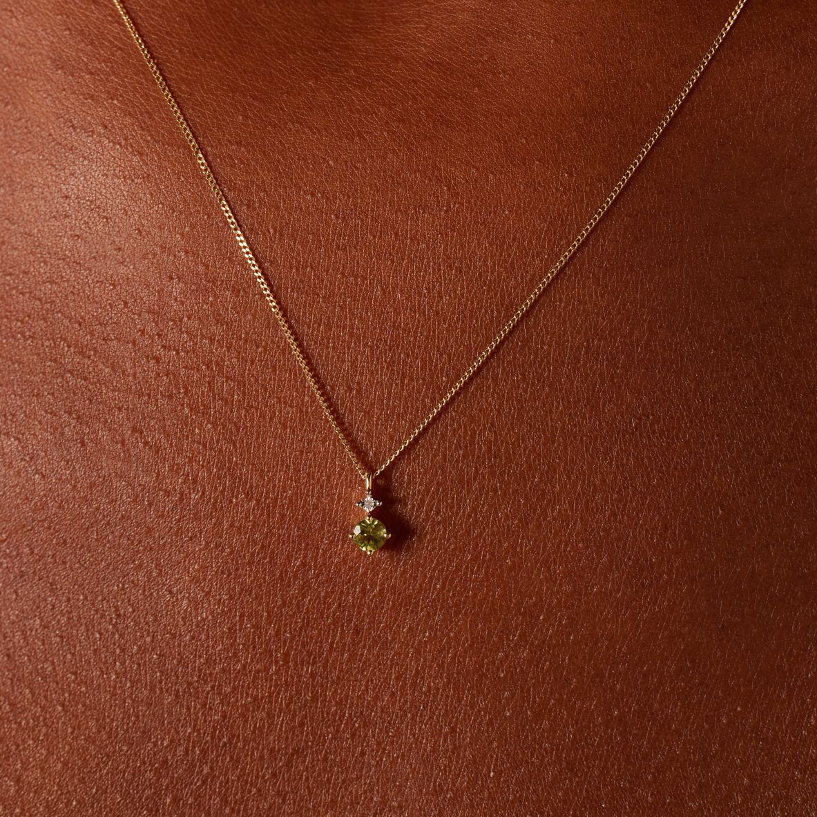 Halskette aus 585er Gold, Diamant (0,19 ct)