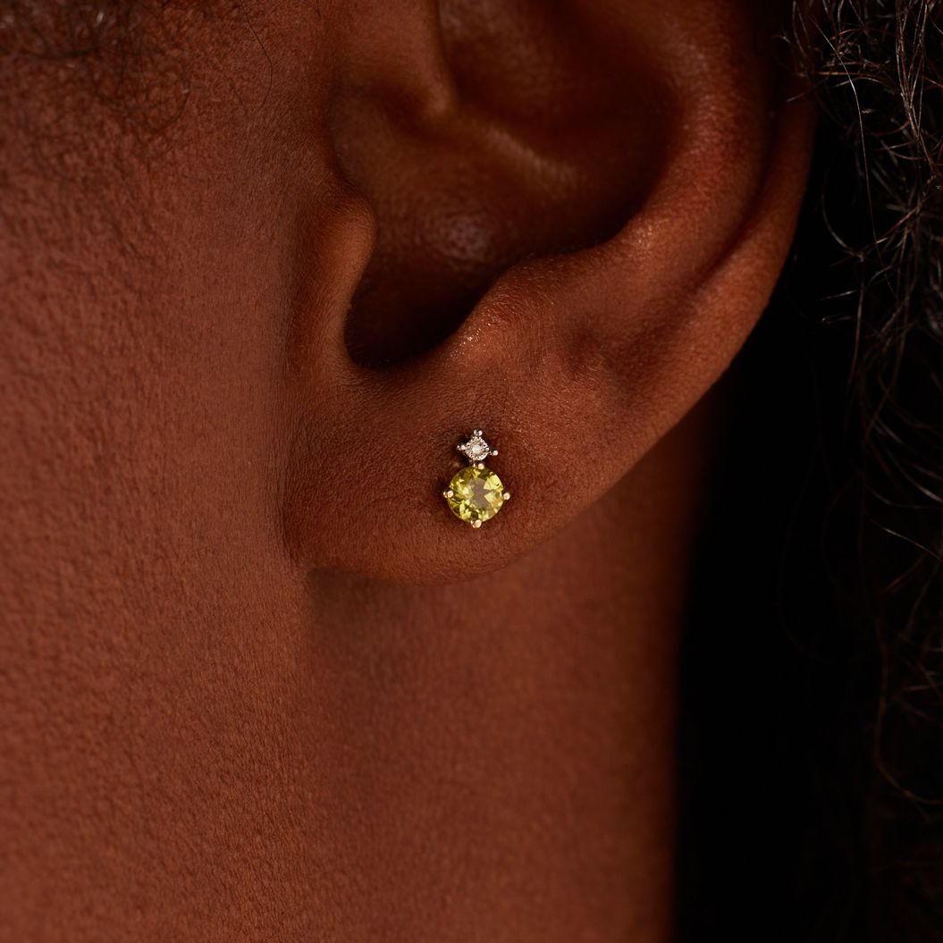 Ohrringe aus 585er Gold, Diamant (0,19 ct)