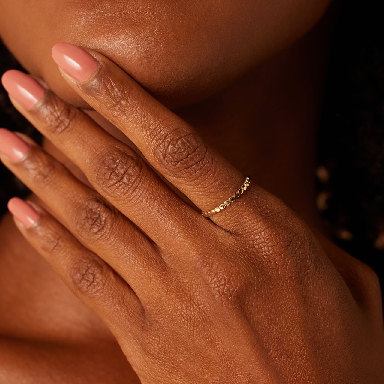 14 Karat Gelbgoldring mit kleinen Ringen