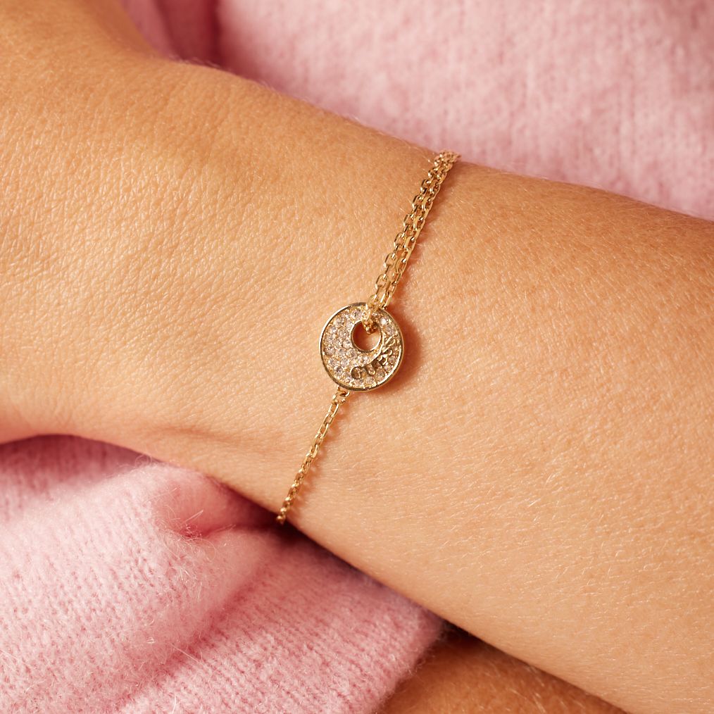 Guess stainless steel goldplated armband BLOOMING SUMMER