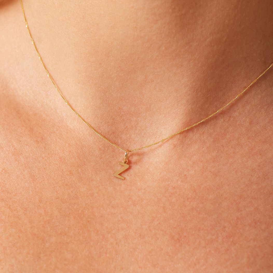 14 Karat Gold Buchstabenanhänger Alphabet