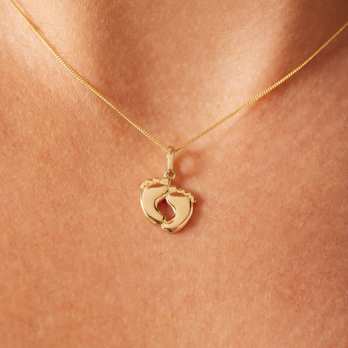 9 Karat Anhänger Babyfüße