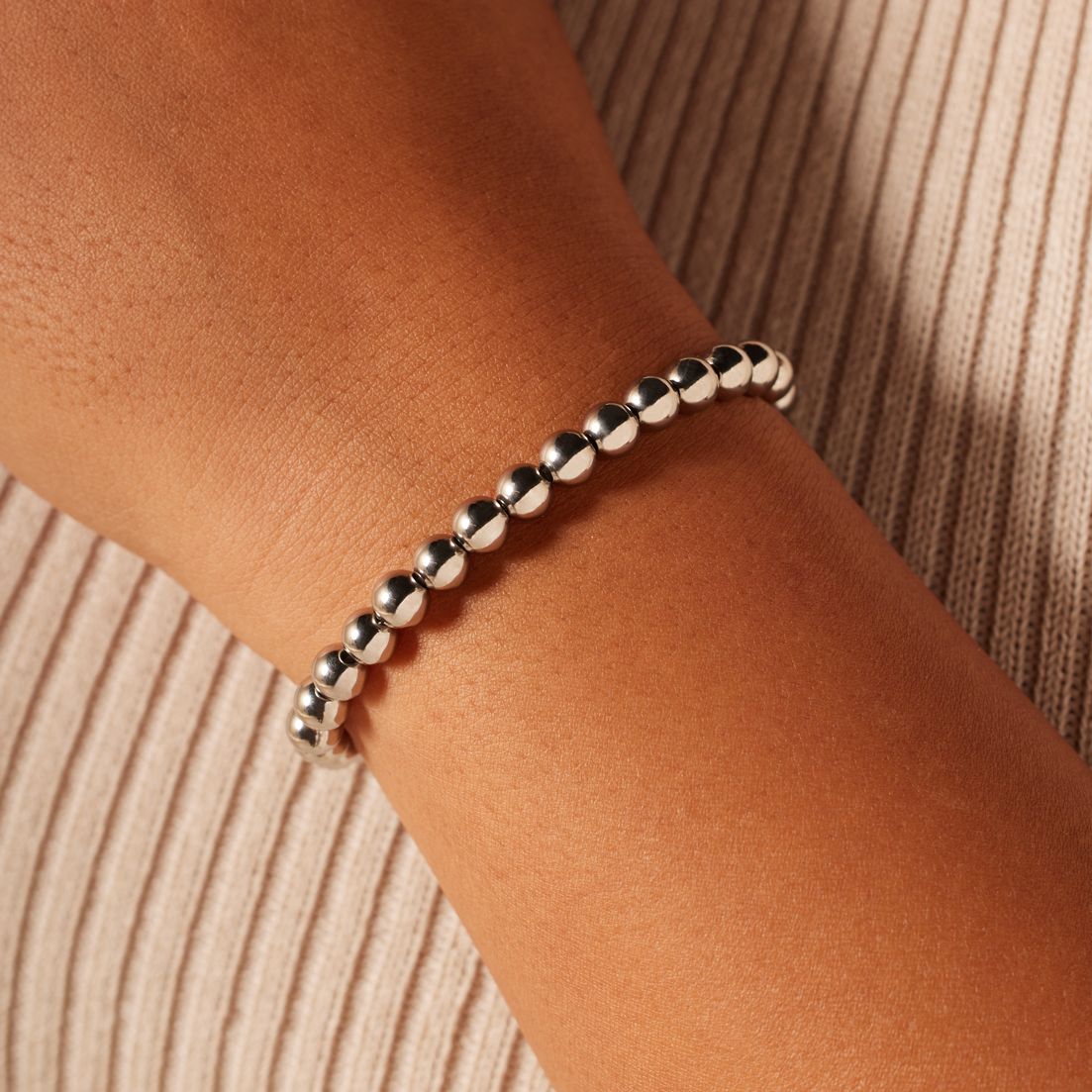 Stalen kralenarmband voor dames