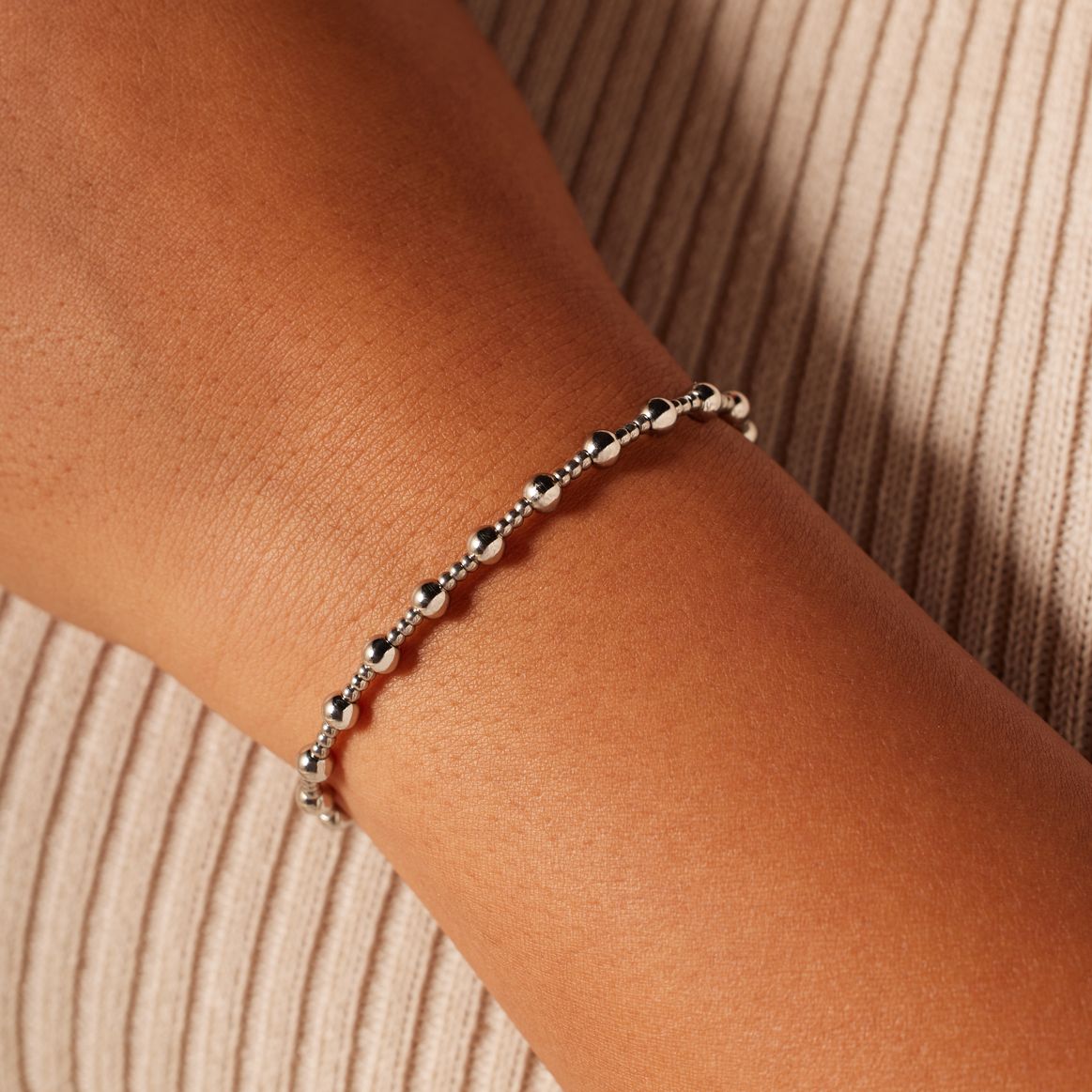 Stainless steel kralenarmband voor dames