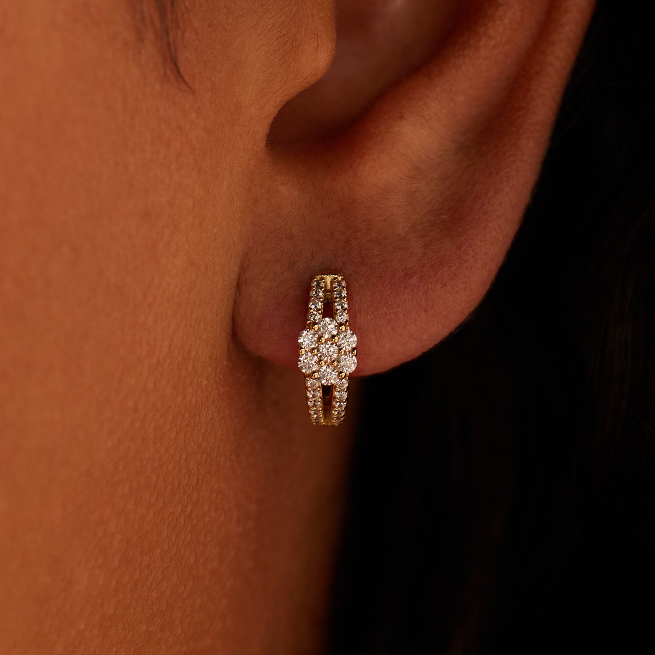 Zilveren goldplated oorbellen voor dames