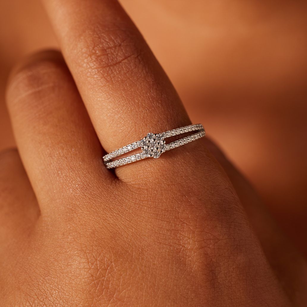 Zilveren ring met plating