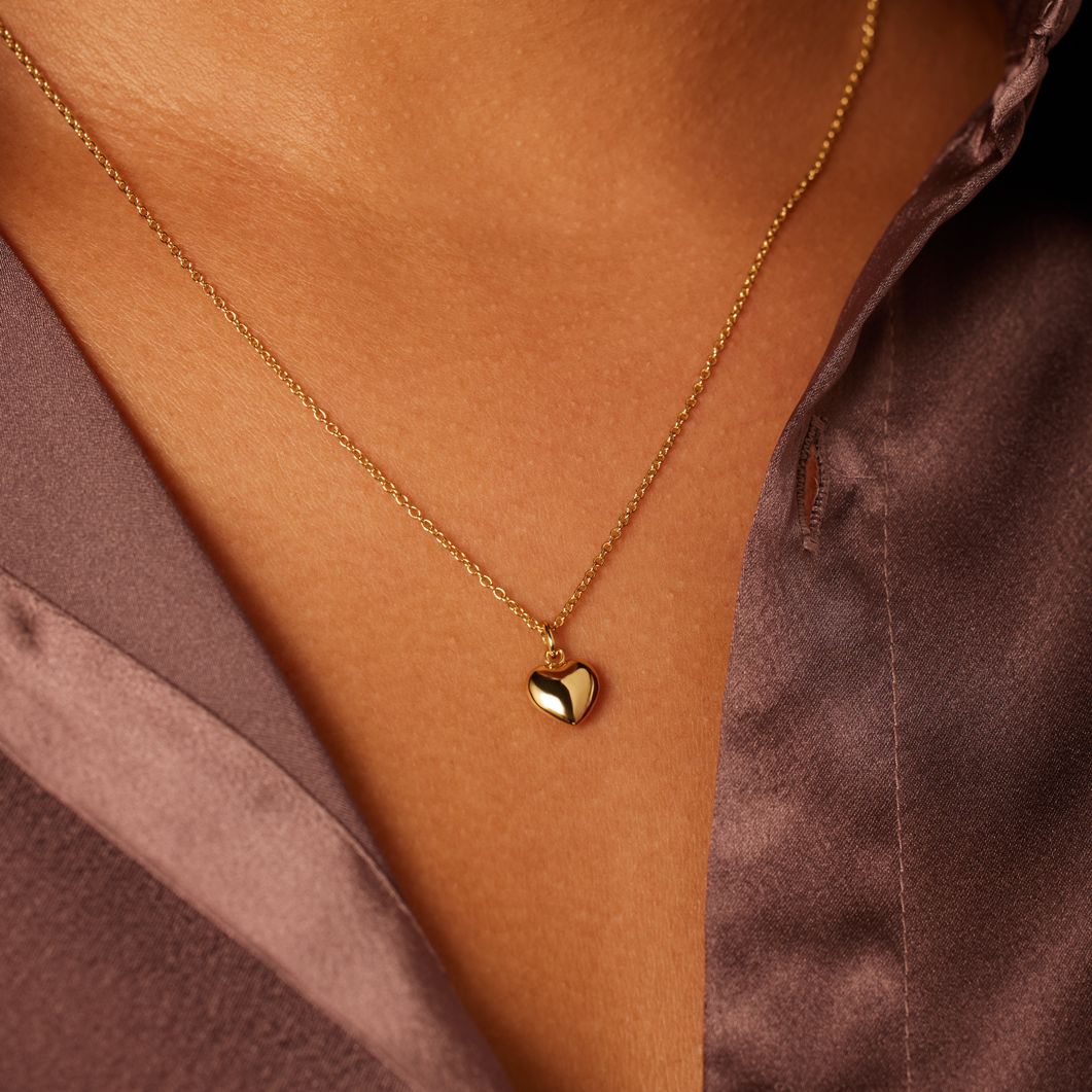 Zilveren goldplated ketting met hanger voor dames