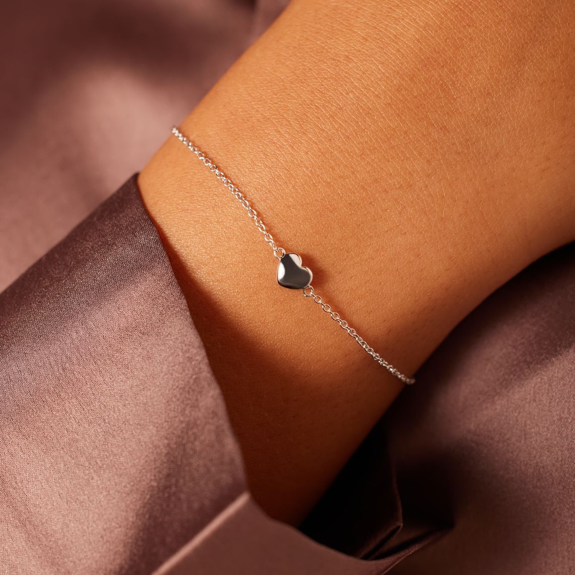 Silbernes Fantasiearmband für Damen mit Zirkonia