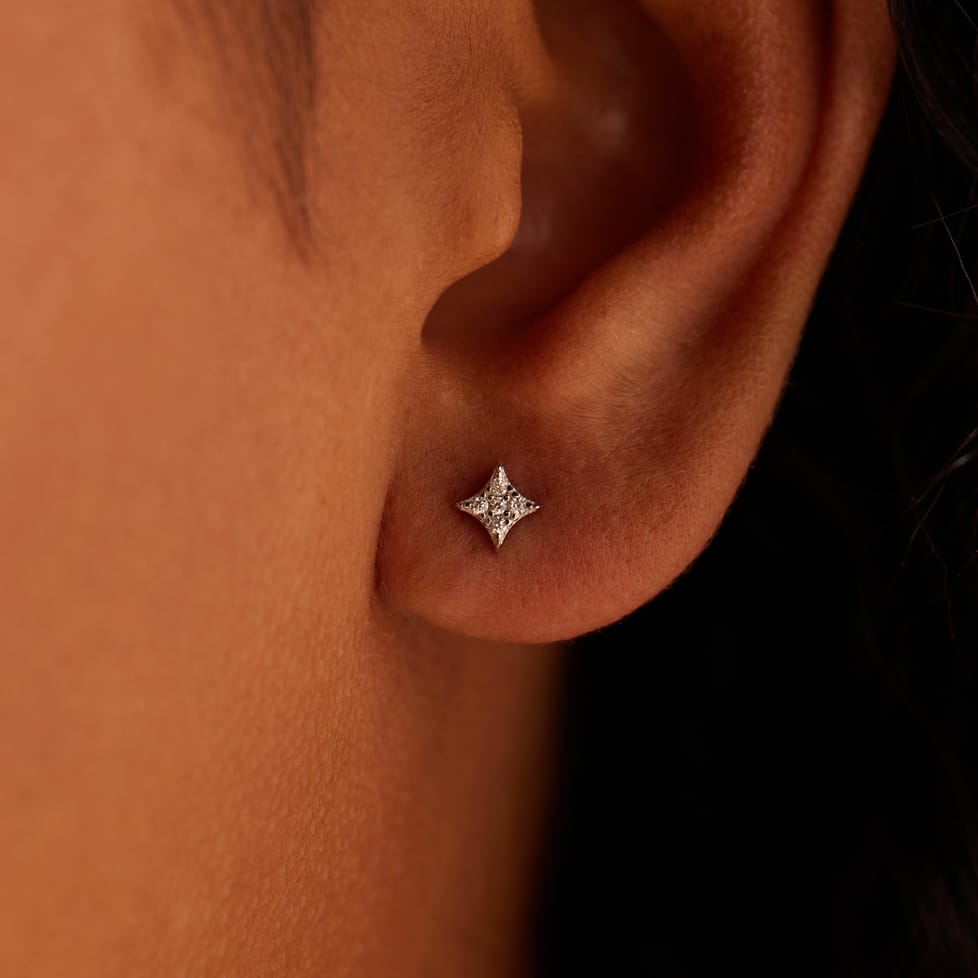 Silberne Ohrstecker für Damen