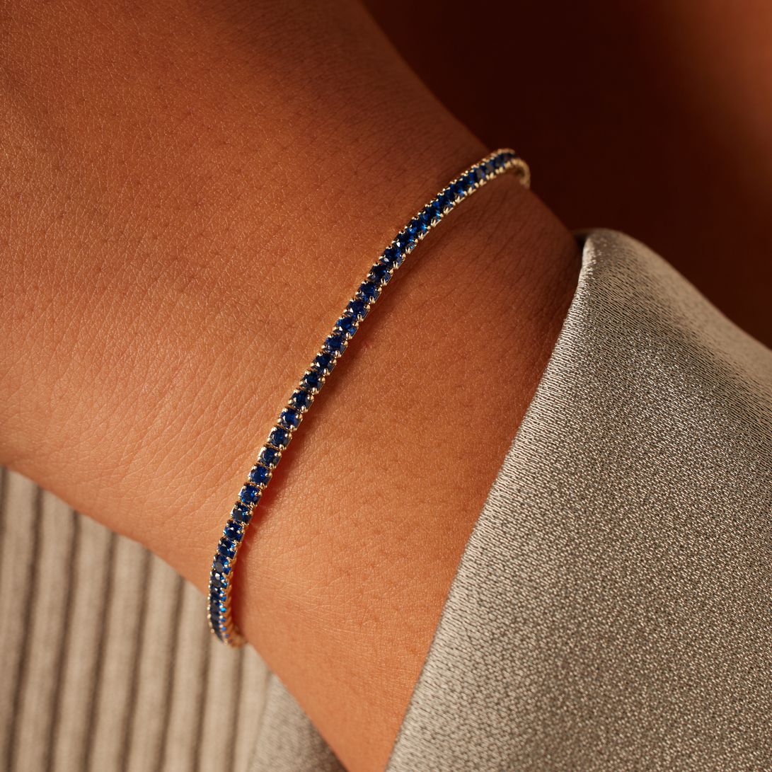 Silbernes, goldbeschichtetes Armband für Damen