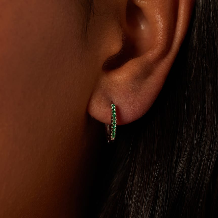 Zilveren oorringen 15mm met zirkonia