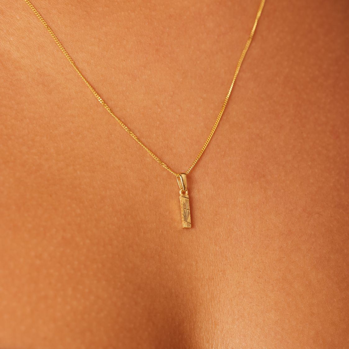 14 karaat geelgouden letterhanger voor dames