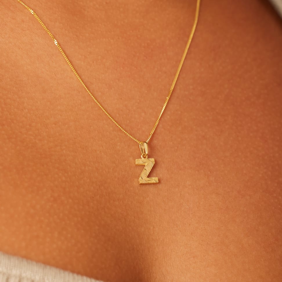 14 karaat geelgouden letter hanger voor dames