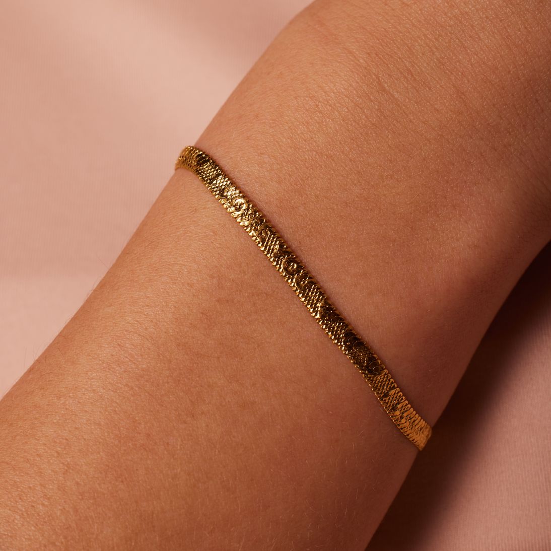 Stahlarmband mit Goldbeschichtung I LOVE YOU