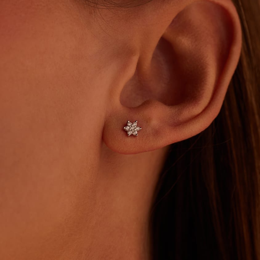 Silberne Ohrstecker für Damen