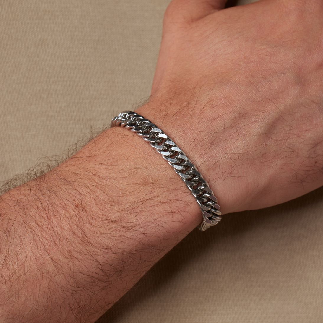 Stainless steel herenarmband gourmetschakel