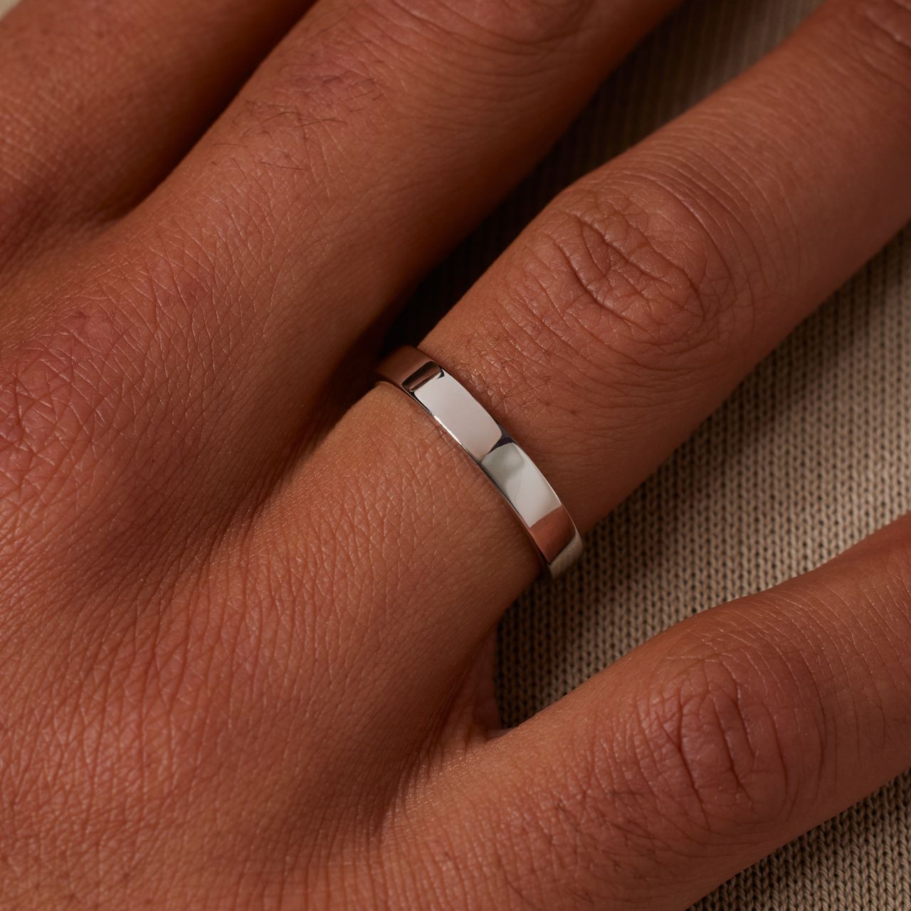 Zilveren liefdesring heren