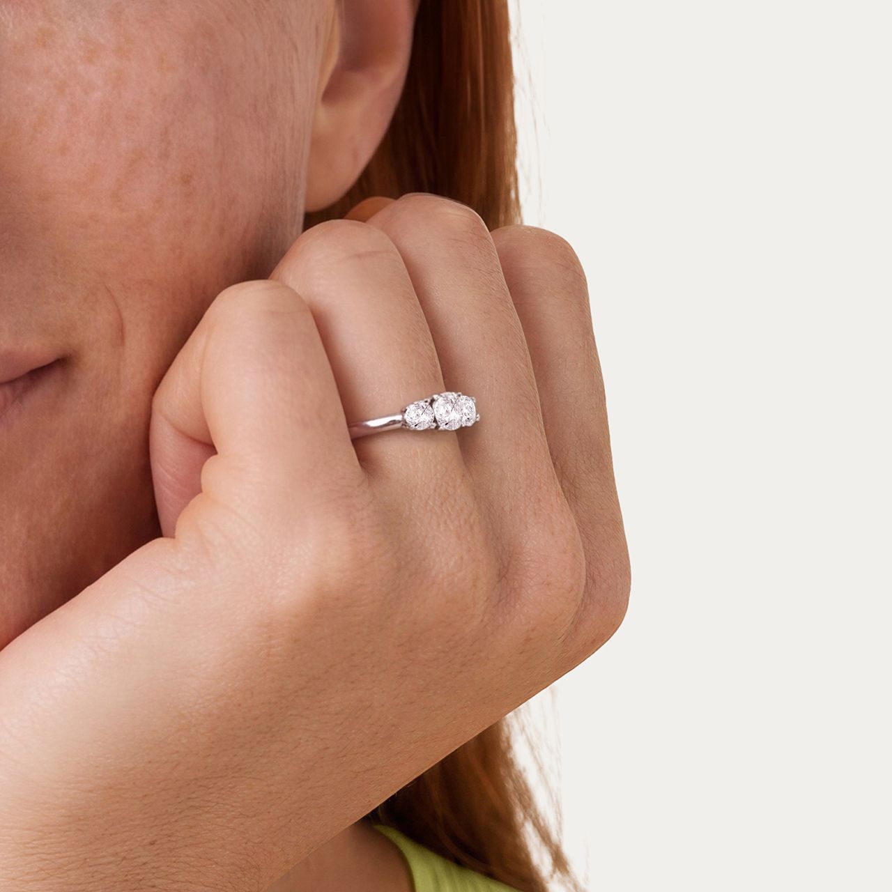 Stainless steel ring met zirkonia voor dames