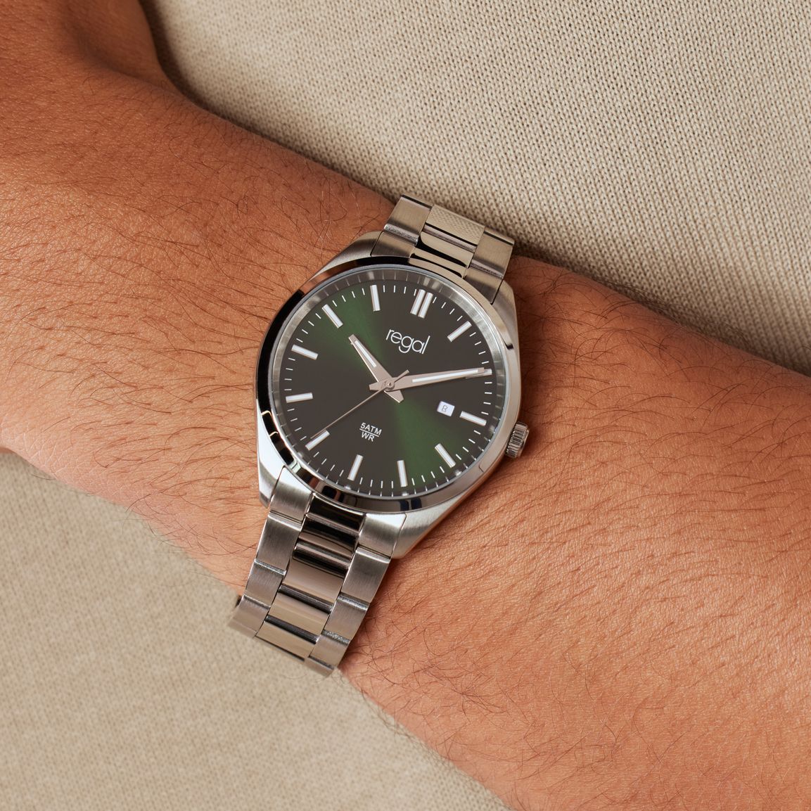 Moretime stainless steel herenhorloge zilver