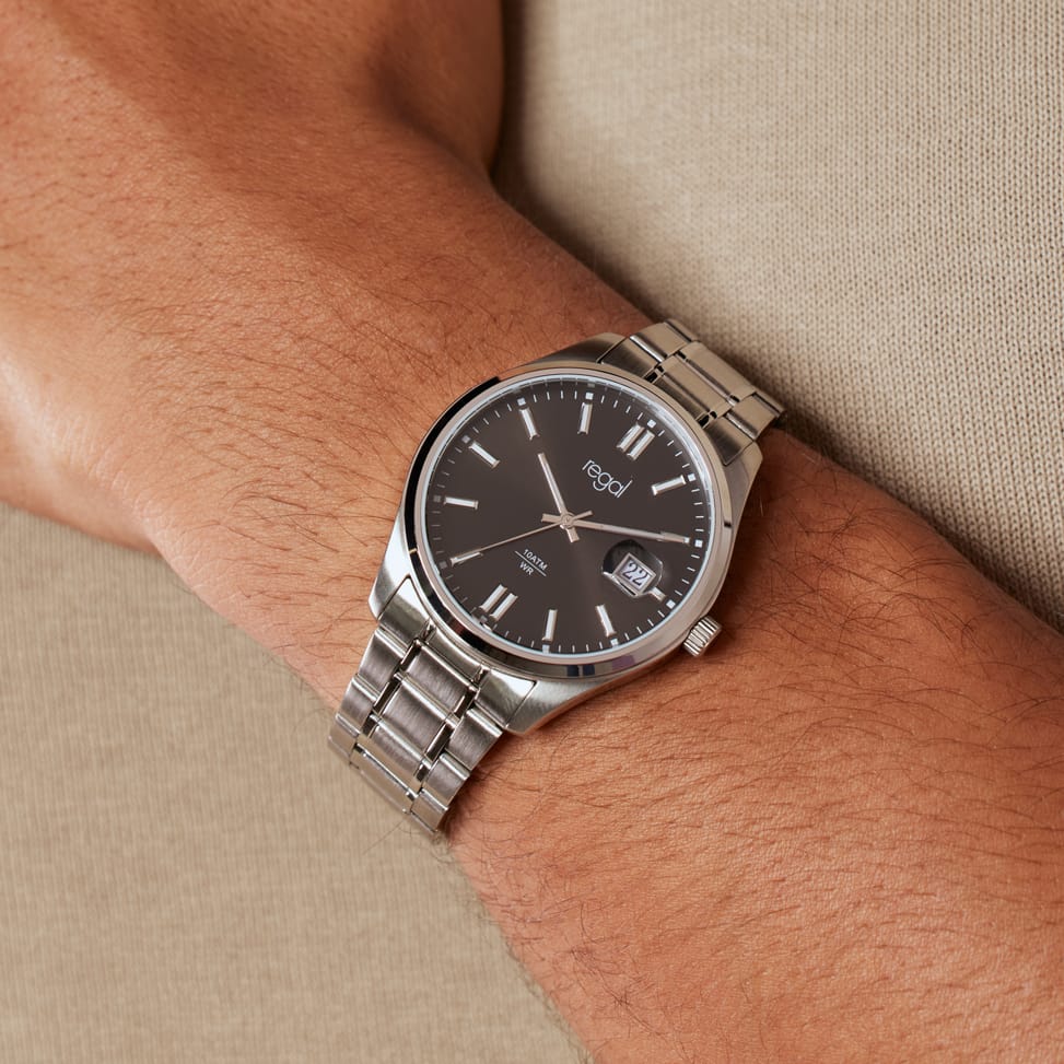 Moretime stainless steel herenhorloge zilver