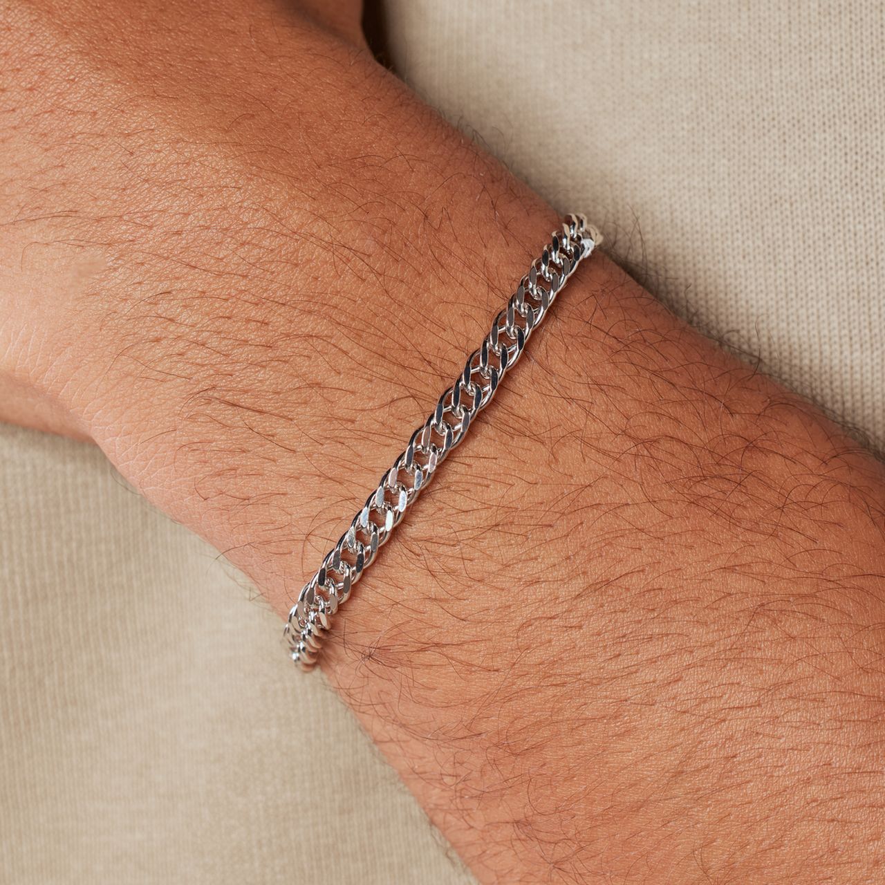 Zilveren herenarmband