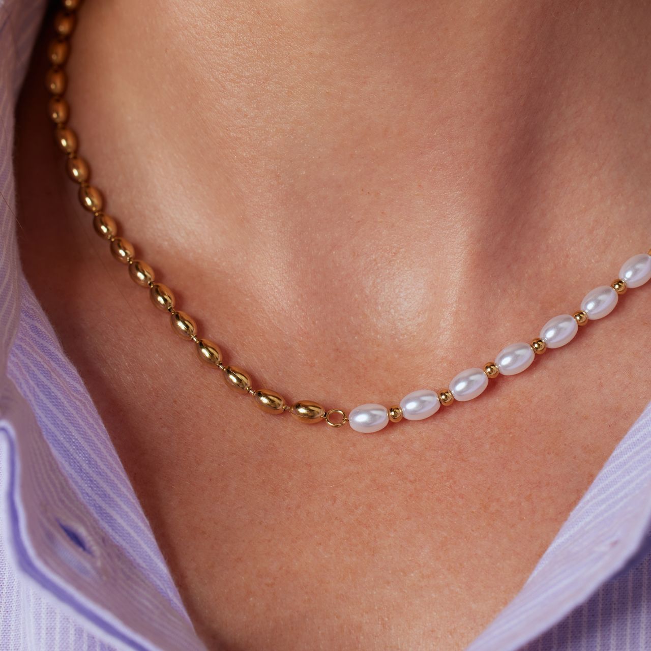 Edelstahl goldbeschichtete Kette
