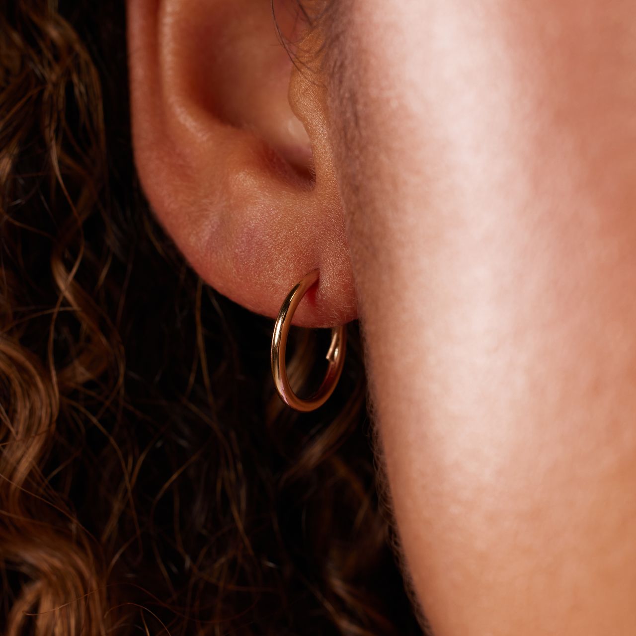 14 Karat Goldohrringe 14 mm