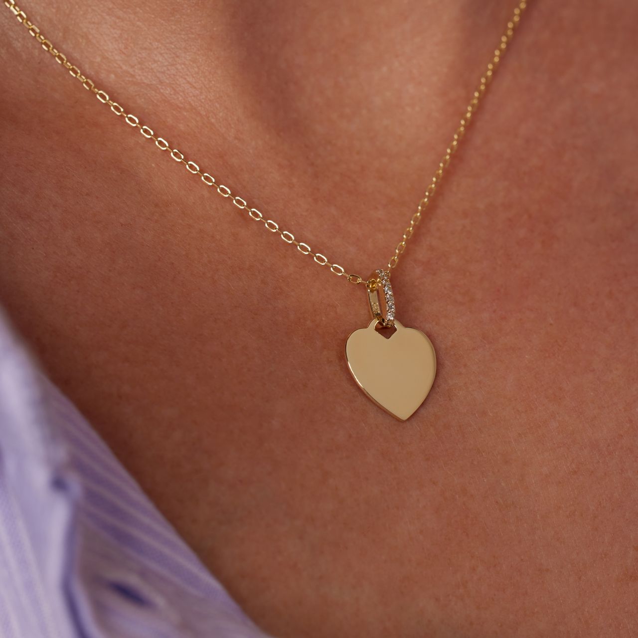 Zilveren ketting met hanger met zirkonia voor dames