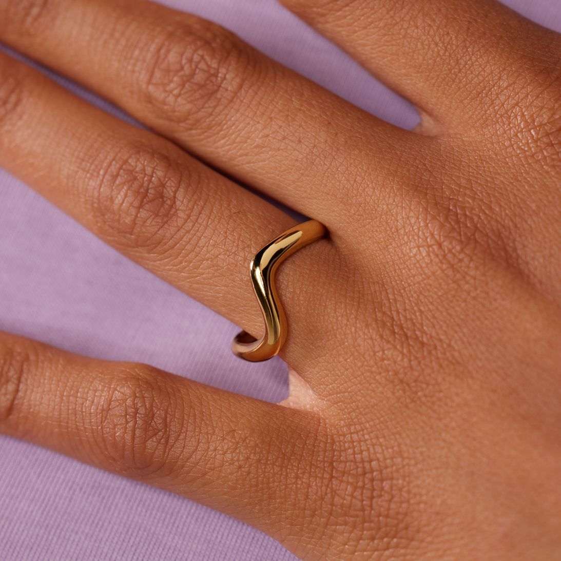 Silberner goldbeschichteter Ring