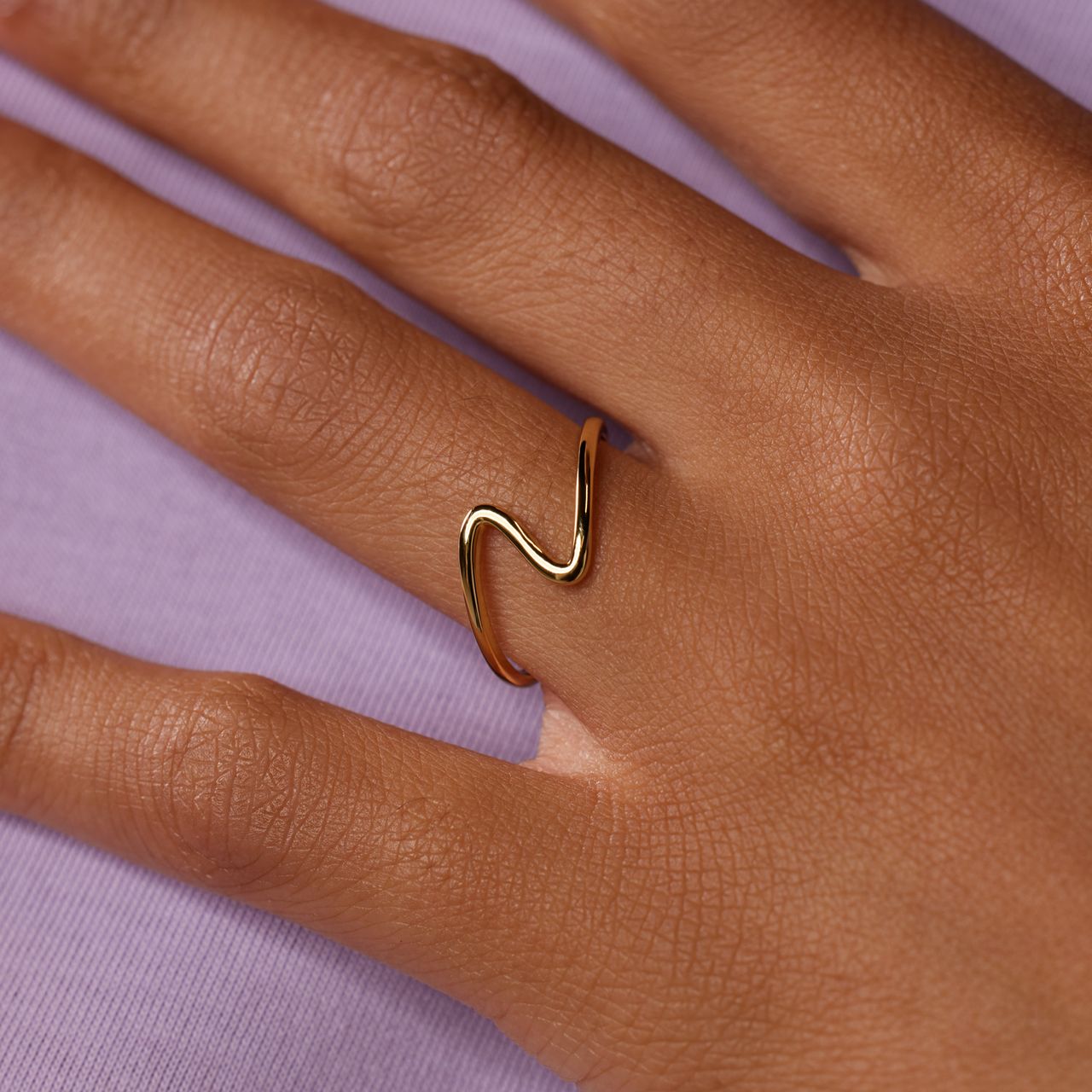 Silberner goldbeschichteter Golf-Ring