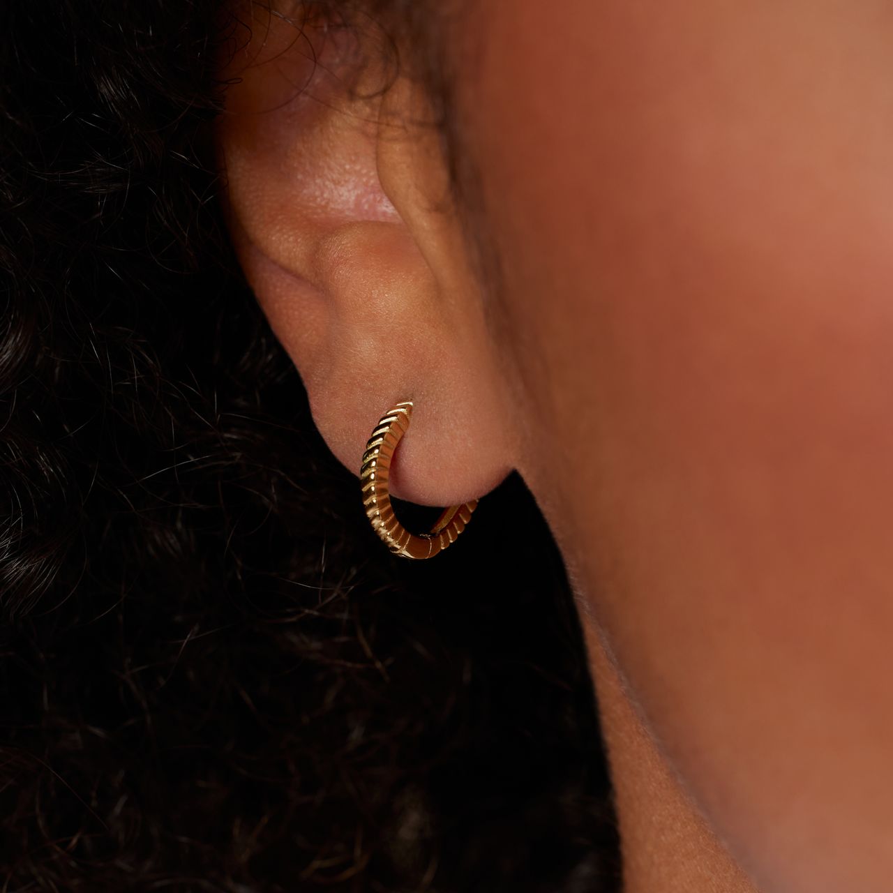 Zilveren goldplated oorringen 12mm